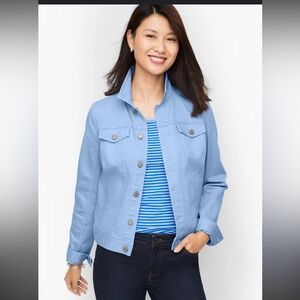 Talbots Light Blue Jean Jacket Sz S